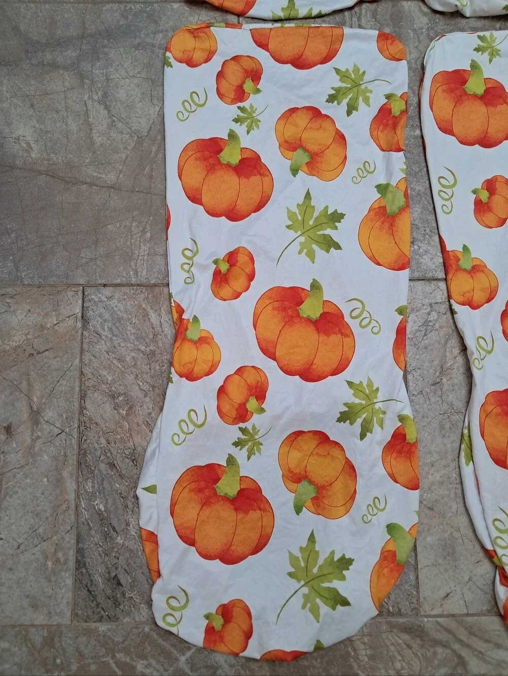 Northern Brothers Dinning Slip Chair Covers Set Of 4 Pumpkins White Orange Fall